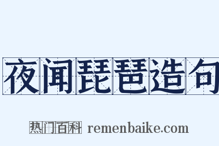 夜闻琵琶造句是什么意思的图片